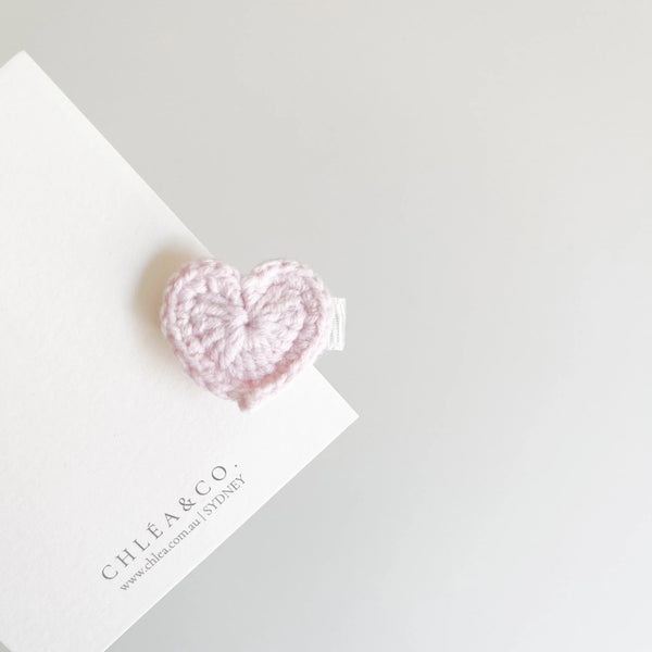 Petite Heart Crochet Clip