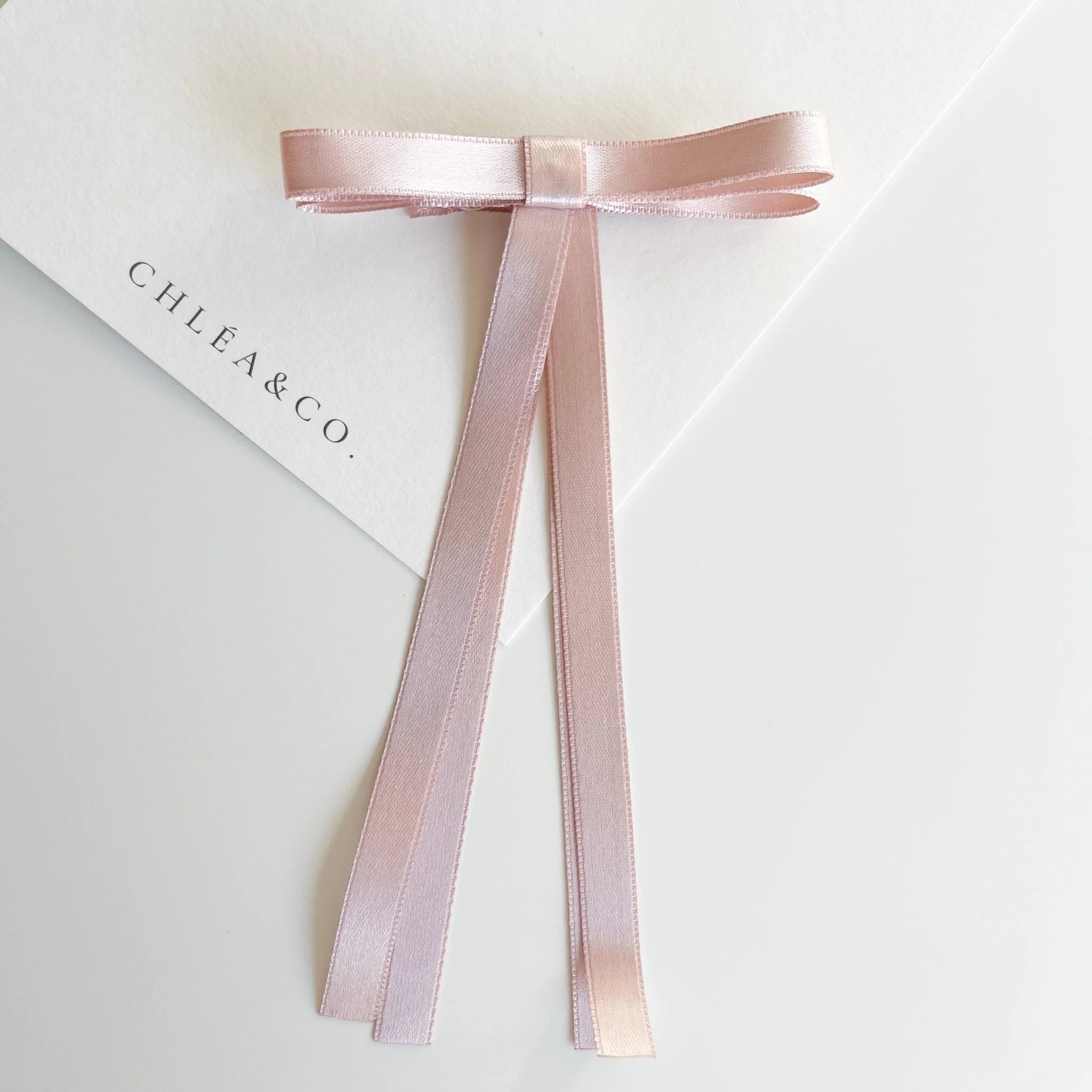 Satin Long Tail Bow | Hair Clip