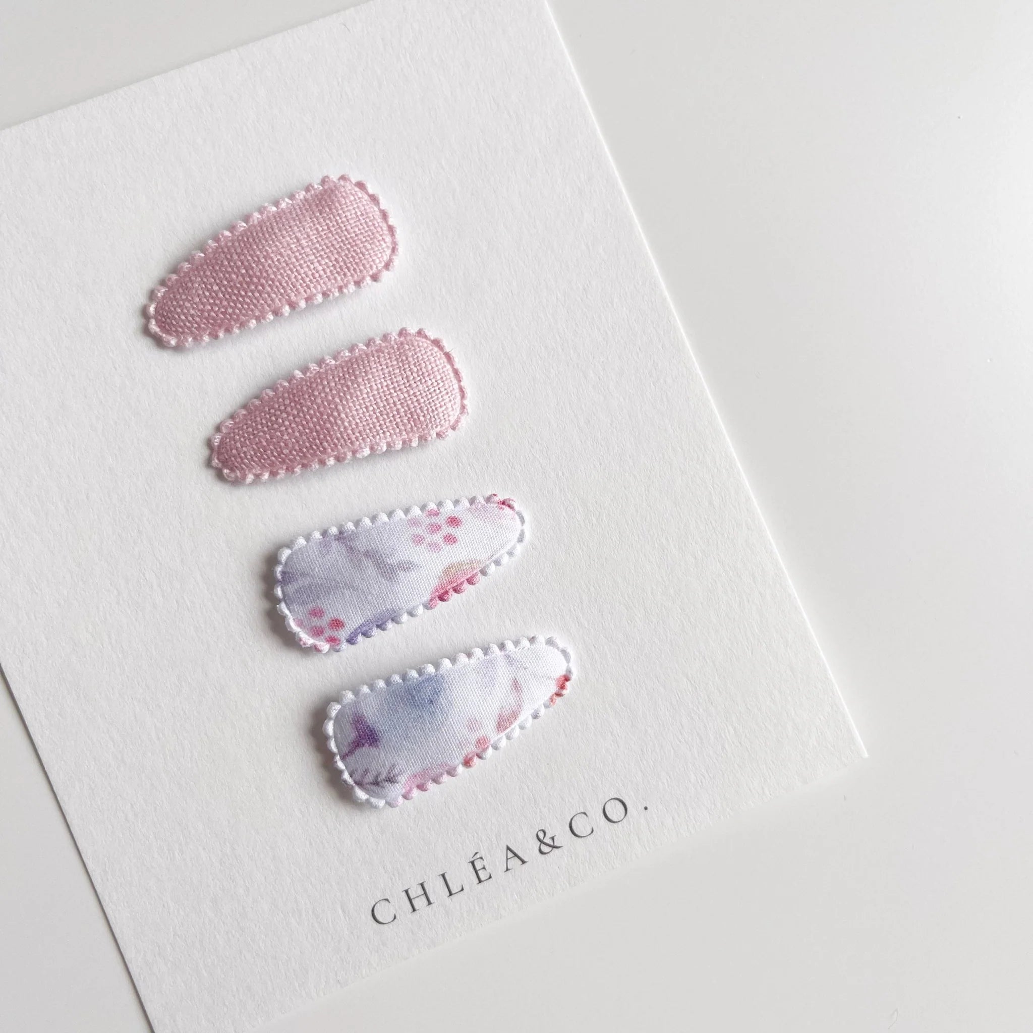 Set of 4 Petite Macaroon Bloom Snap Clip 馬卡龍小花迷你髮夾4入組