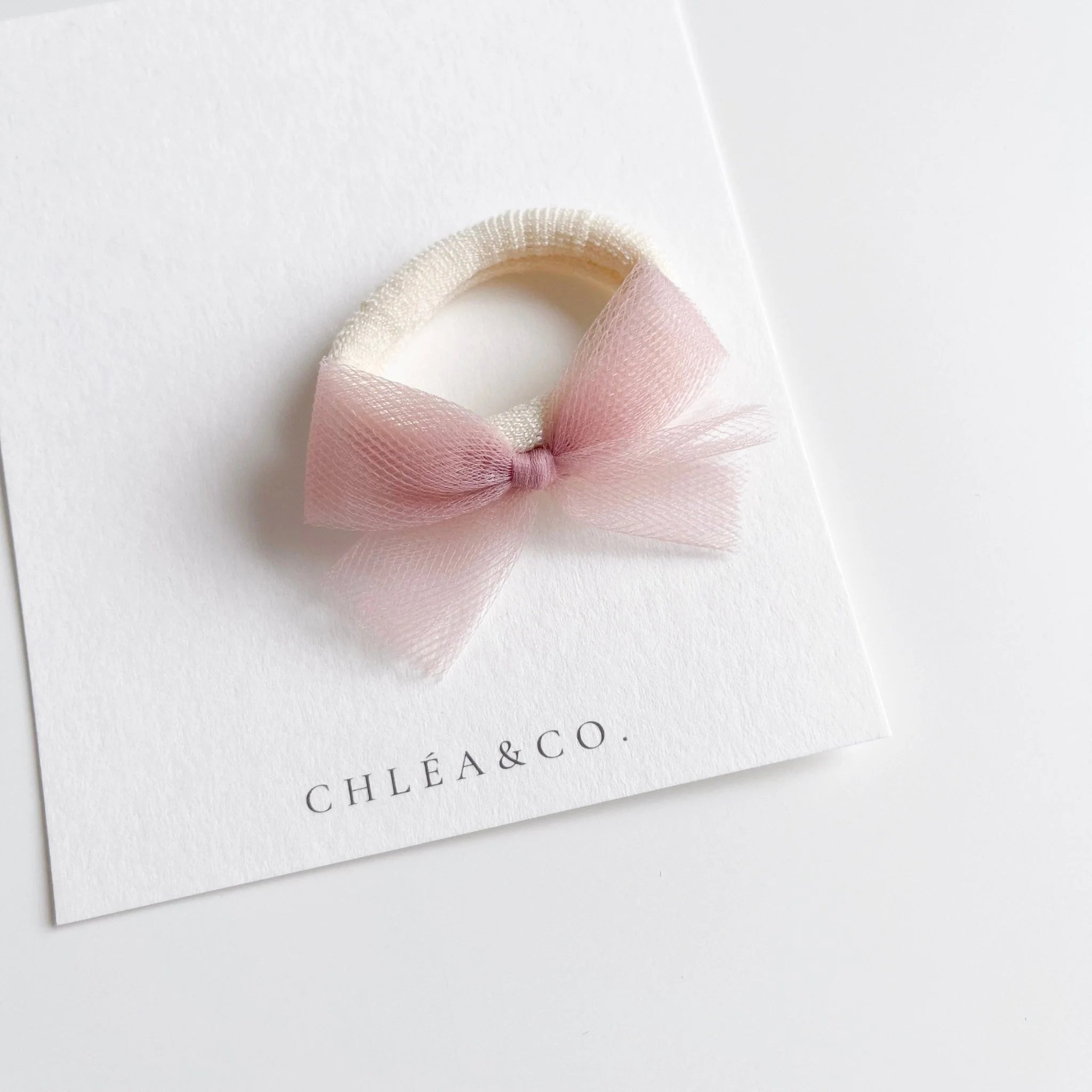 Tulle Bow Bobble - rose - Chléa & Co (預購中)