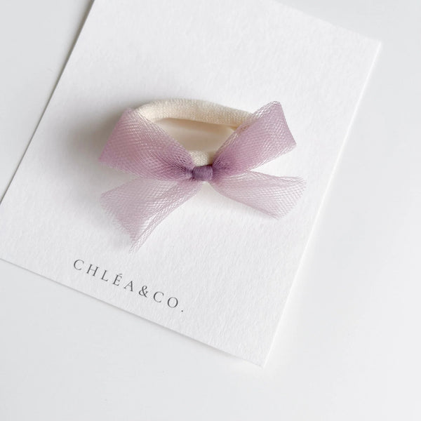 Tulle Bow Bobble - purple - Chléa & Co (預購中)
