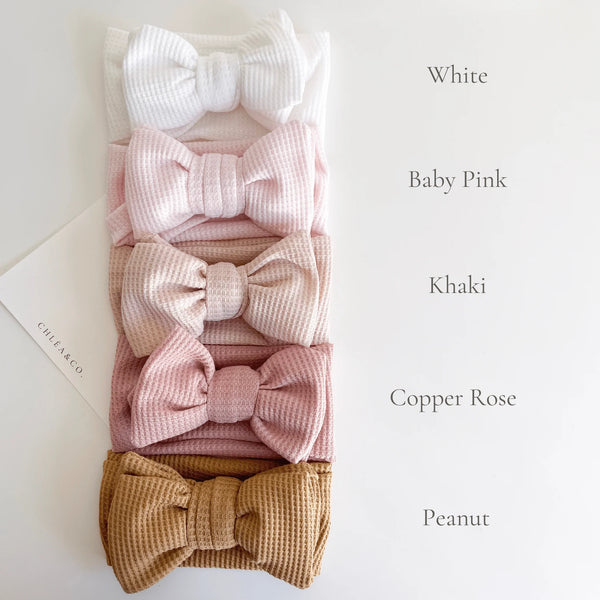 Waffle Bow | Top Knot Headband